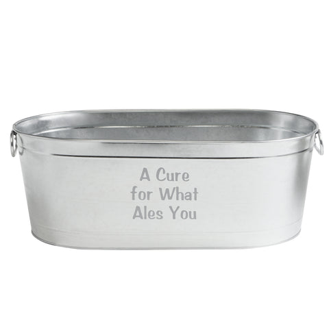 Image of Personalized Galvanized Family Name Beverage Tub or Tub with Stand